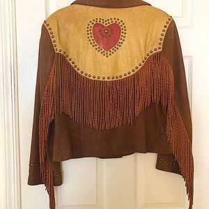 Scully leather fringe jacket- $145